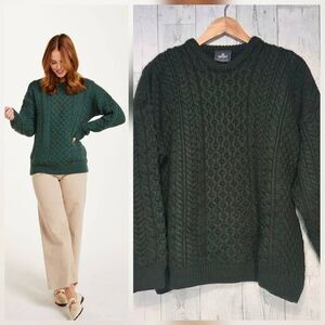 Aran Woolen Mills Inisheer Wool Honeycomb / Cable Knit Sweater Sz. XXL